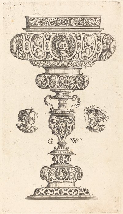 Kelch mit Kopf eines Kriegers von Georg Wechter I