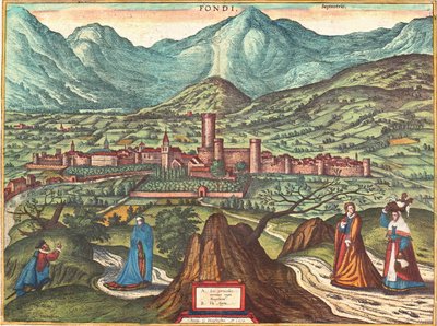 Fondi, Italien von Georg and Hogenberg Franz (1535 90) Braun