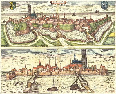 Harderwijk, Niederlande von Georg and Hogenberg Franz (1535 90) Braun