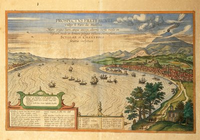 Die Straße von Messina aus Civitates Orbis Terrarum von Georg Braun von Georg Braun and Hogenberg Franz