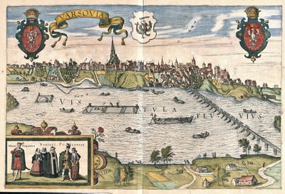 Warschau, Polen (Stich) von Georg Braun and Hogenberg Franz