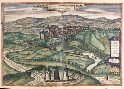 Zschopau, Sachsen, Deutschland (Gravur) von Georg Braun and Hogenberg Franz