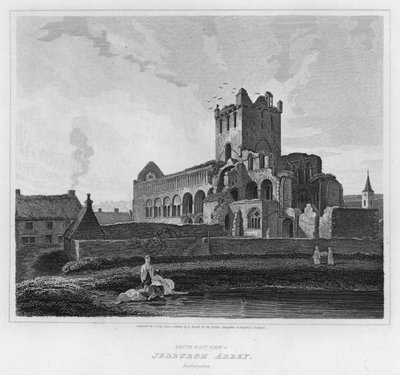 Südostansicht der Jedburgh Abbey, Roxburgshire von George (after) Arnald