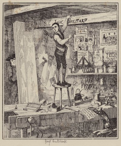 Illustration für Jack Sheppard (Gravur) von George (after) Cruikshank