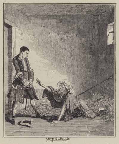 Illustration für Jack Sheppard (Gravur) von George (after) Cruikshank