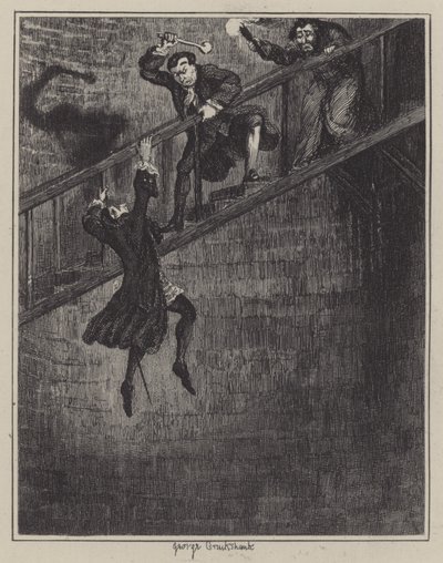 Illustration für Jack Sheppard (Gravur) von George (after) Cruikshank