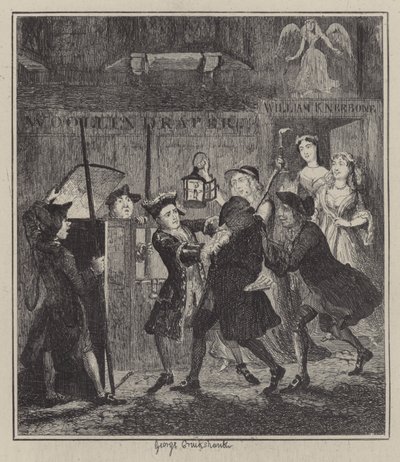 Illustration für Jack Sheppard (Gravur) von George (after) Cruikshank