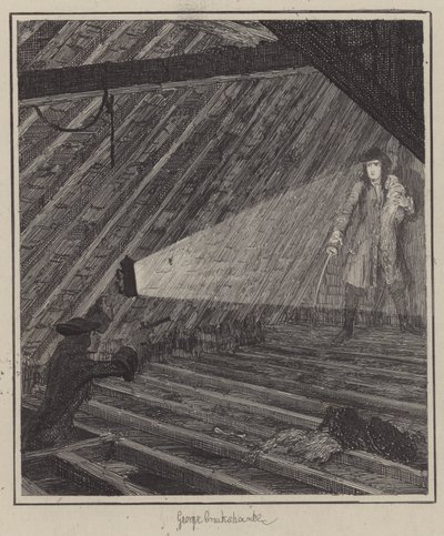 Illustration für Jack Sheppard (Gravur) von George (after) Cruikshank