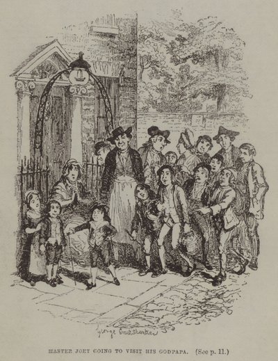 Meister Joey besucht seinen Patenonkel von George (after) Cruikshank