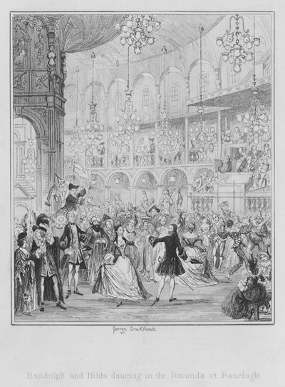 Randulph und Hilda tanzen in der Rotunde von Ranelagh von George (after) Cruikshank
