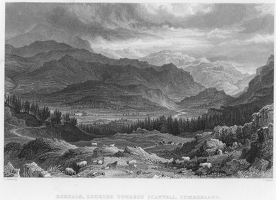 Eskdale, Blick auf Scawfell, Cumberland von George (after) Pickering