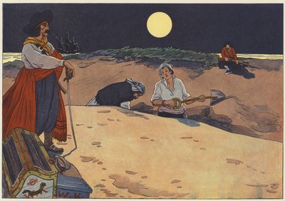 Ein großes Loch wurde bald gegraben und der Schatz sorgfältig hineingelegt von George Alfred Williams