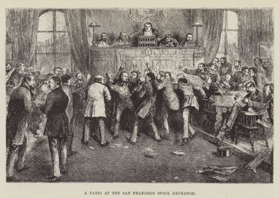 Eine Panik an der Börse von San Francisco von George Augustus Sala