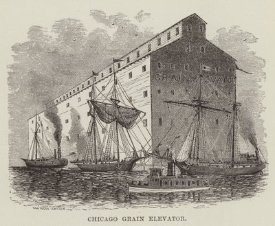Getreidespeicher in Chicago von George Augustus Sala