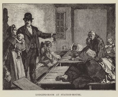 Schlafsaal im Polizeirevier von George Augustus Sala