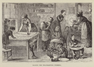 Zubereitung des Thanksgiving-Puddings von George Augustus Sala