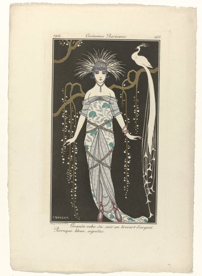 Journal des Dames et des Modes, Costumes Parisiens, 1914, Nr. 168: Großes Abendkleid von George Barbier