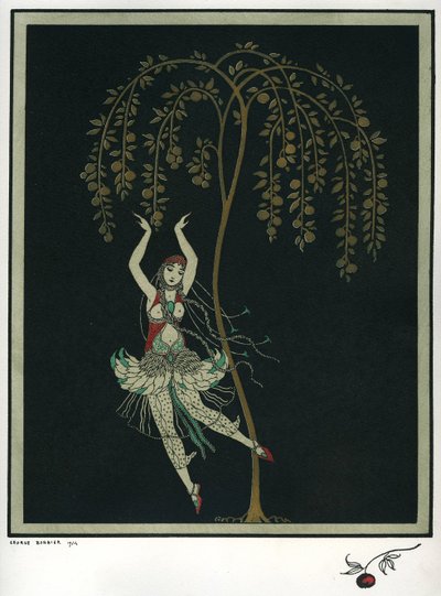 Tamara Karsavina im Ballett Der Feuervogel von I. Strawinsky von George Barbier