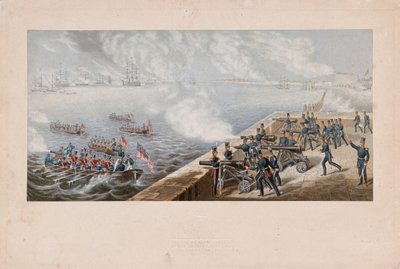 Überprüfung der britischen Flotte etc. Portsmouth von George Baxter
