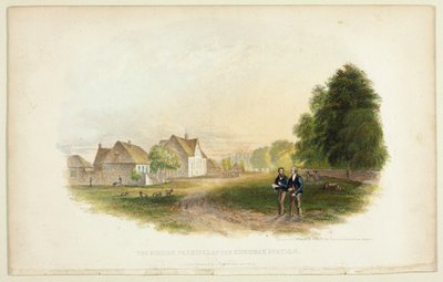 Die Missionsstation in Kuruman von George Baxter