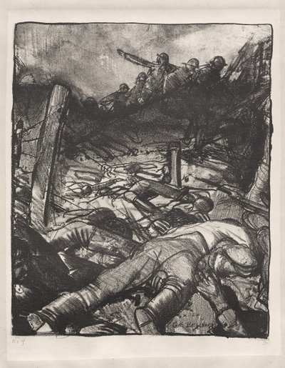 Krieg-Serie: Der Angriff, Linkes Detail von George Bellows