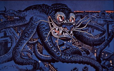 Große Geschäftstrusts in den USA, gieriger Oktopus des Monopols von George Benjamin Luks