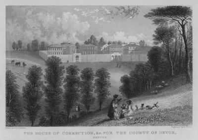 Das Zuchthaus, etc. für die Grafschaft Devon, Exeter (Gravur) von George Bryant Campion