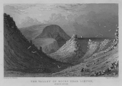 Das Tal der Felsen bei Linton, Nord-Devon (Gravur) von George Bryant Campion