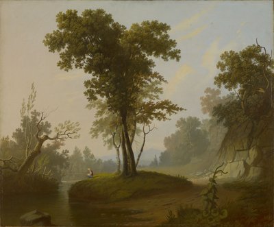 Landschaft mit Fischer von George Caleb Bingham
