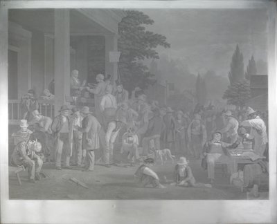 Stahlplatte für „Die Kreiswahl“ von George Caleb Bingham