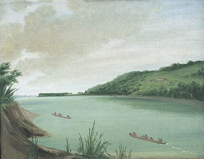 Belle Vue, Indianeragentur von Major Dougherty, 870 Meilen oberhalb von St. Louis von George Catlin