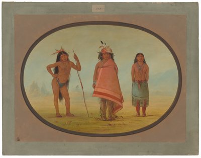 Cochimtee-Häuptling, seine Frau und ein Krieger von George Catlin