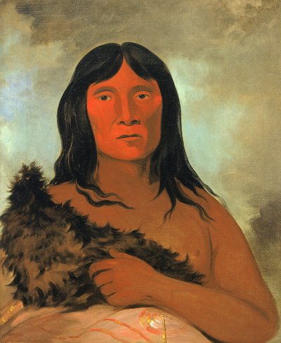 Kay-éé-qua-da-kúm-ee-gísh-kum, Der den Boden mit seinem Fuß prüft von George Catlin