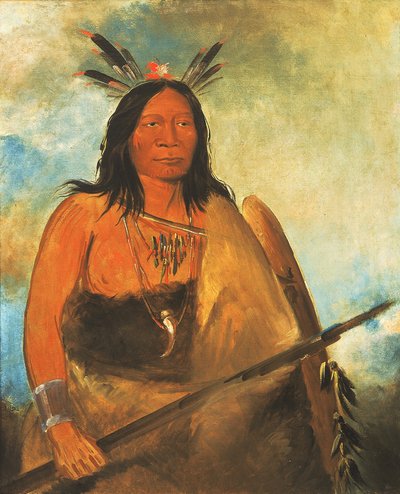 Kots-o-kó-ro-kó, Haar des Nacken des Bullen, ein Häuptling von George Catlin