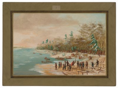 La Salle schlägt den ersten Bolzen für den Griffin ein. 26. Januar 1679 von George Catlin