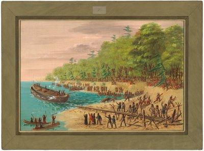 Stapellauf der Griffin, Juli 1679 von George Catlin