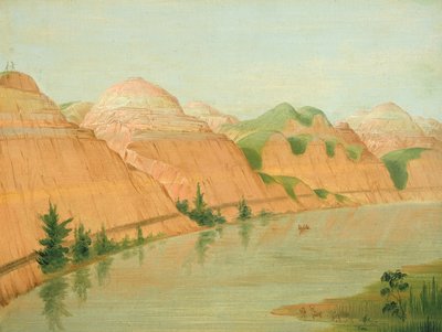 Prächtige Lehmklippen, 1800 Meilen oberhalb von St. Louis von George Catlin