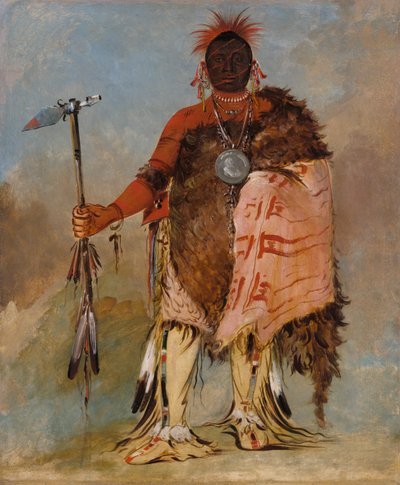 Om-pah-tón-ga, Großer Elch, ein berühmter Krieger, 1832 von George Catlin