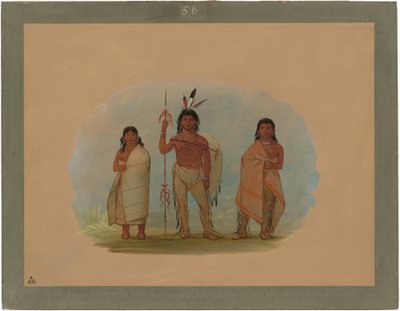 Ottawa-Häuptling, seine Frau und ein Krieger von George Catlin