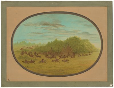 Scheinkampf der Camanchees von George Catlin