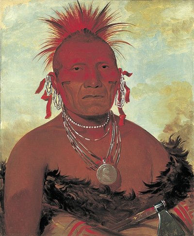 Shón-ka-ki-he-ga, Pferdehäuptling, Großhäuptling der Pawnee von George Catlin