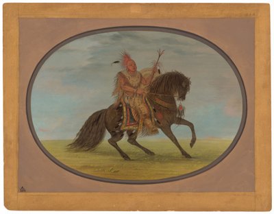 Der rennende Fuchs auf einem feinen Pferd - Saukie von George Catlin