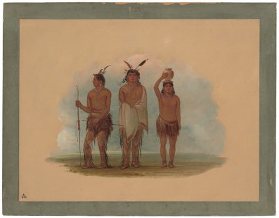 Drei Walla Walla-Indianer von George Catlin