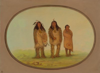 Zwei Nezperce-Krieger und ein Junge, 1855-1869 von George Catlin