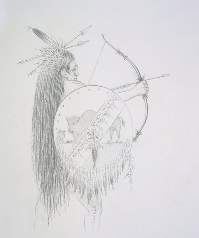 Un-ka-ka Ha-hon-she-kaw (Die langen Fingernägel) 1852 von George Catlin