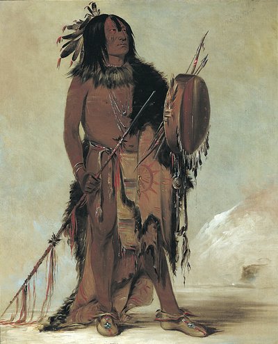 Wún-nes-tou, Weißer Büffel, ein alter Medizinmann, 1832 von George Catlin
