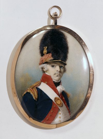 Miniatur des 1. Lord Bloomfield in Militäruniform von George Chinnery