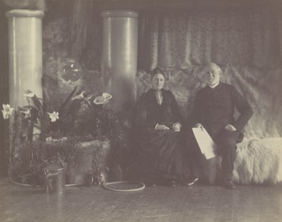 Herr und Frau Charles L. Tiffany im Studio von Louis C. Tiffany, ca. 1890 von George Collins Cox