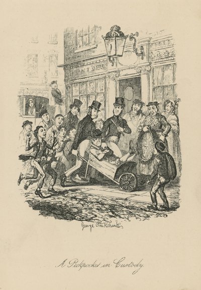 Ein Taschendieb in Gewahrsam von George Cruikshank