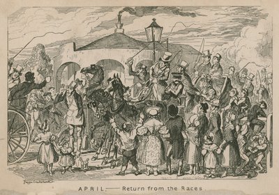 April - Rückkehr von den Rennen von George Cruikshank